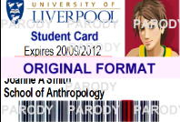 Fake University of Liverpool Student Id